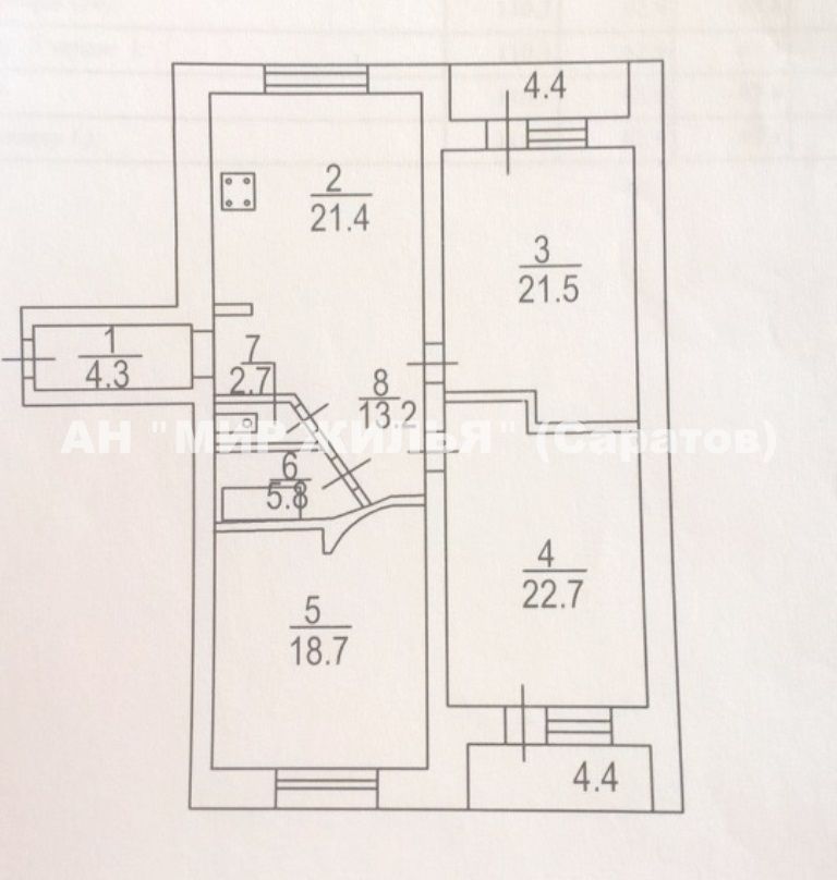 Аренда 3-комнатной квартиры, Саратов, Октябрьская ул,  40/40
