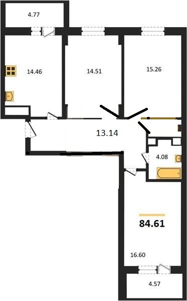 Продажа 3-комнатной новостройки, Владимир, Восточная ул,  7