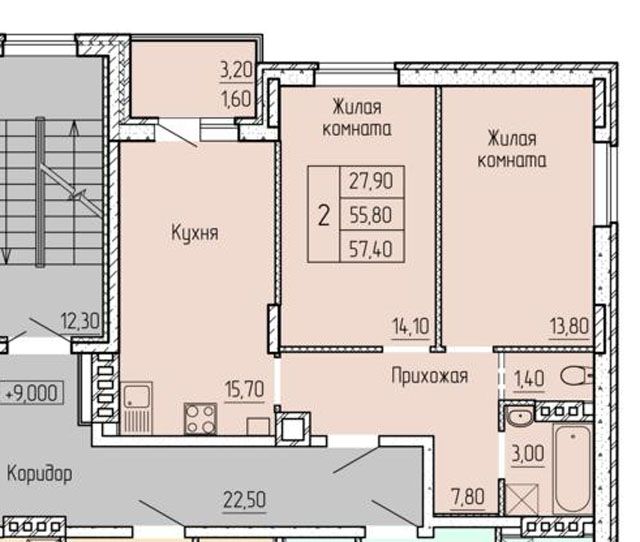 Продажа 2-комнатной квартиры, Батайск, Фермерская ул