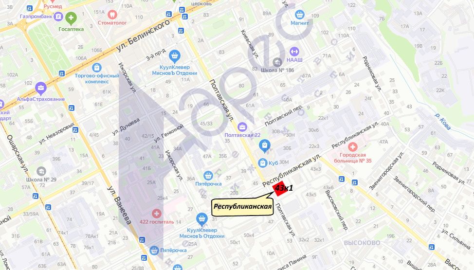 Аренда коммерческой недвижимости, 125м <sup>2</sup>, Нижний Новгород, Республиканская ул, 43 к 1 Аренда коммерческой недвижимости, 125м <sup>2</sup>, Нижний Новгород, Республиканская ул, 43 к 1