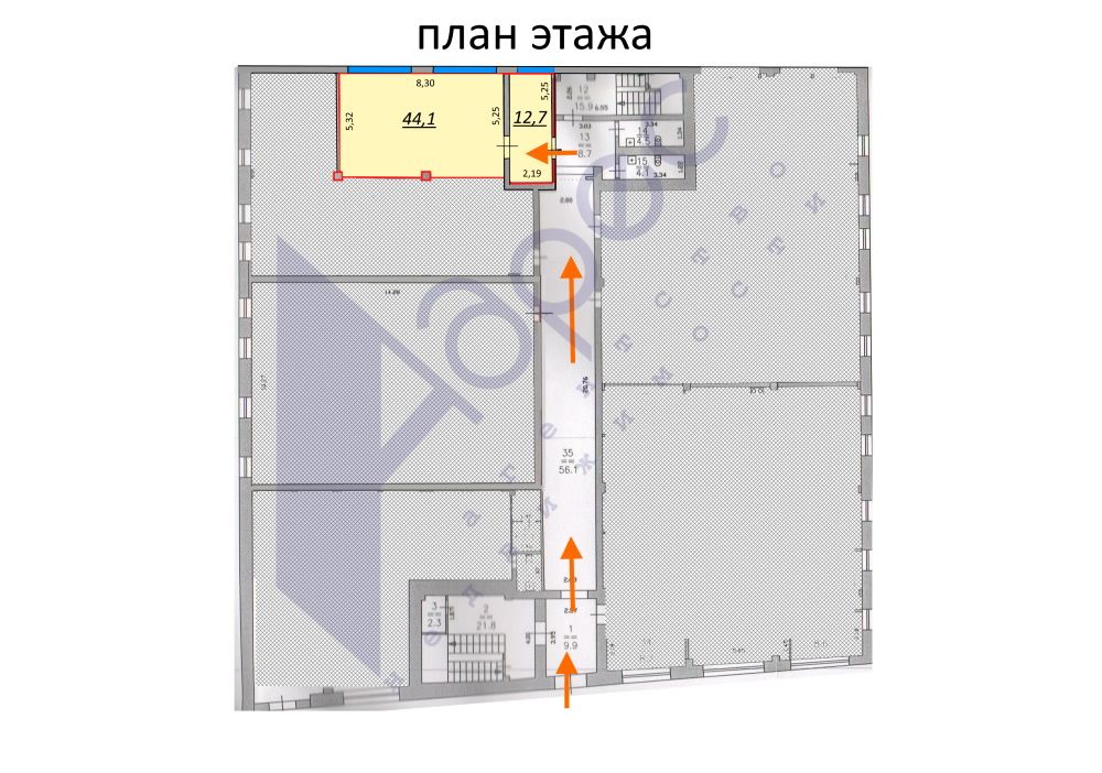Аренда коммерческой недвижимости, 56м <sup>2</sup>, Нижний Новгород, Кожевенная ул, 1 А Аренда коммерческой недвижимости, 56м <sup>2</sup>, Нижний Новгород, Кожевенная ул, 1 А