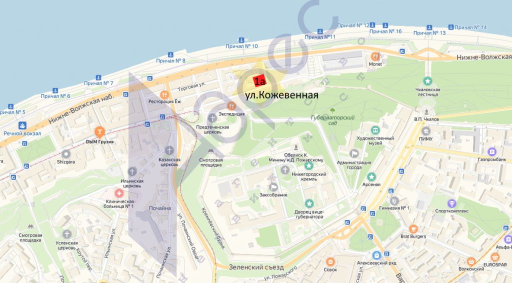 Аренда коммерческой недвижимости, 56м <sup>2</sup>, Нижний Новгород, Кожевенная ул, 1 А Аренда коммерческой недвижимости, 56м <sup>2</sup>, Нижний Новгород, Кожевенная ул, 1 А