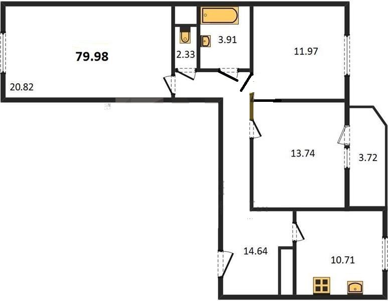 Продажа 3-комнатной новостройки, Владимир, Ставровская ул, 5А Продажа 3-комнатной новостройки, Владимир, Ставровская ул, 5А