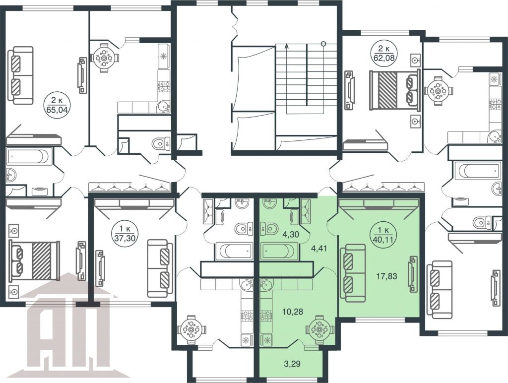 Продажа 1-комнатной новостройки, Тверь, Псковская ул,  3