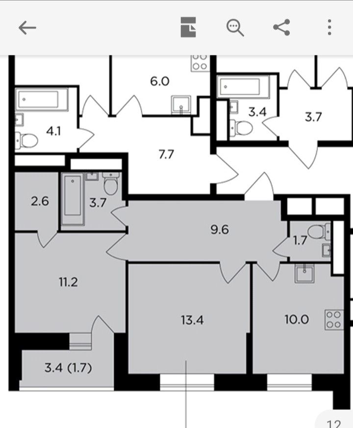Продажа 2-комнатной квартиры, Пушкино, Просвещения ул,  12к2