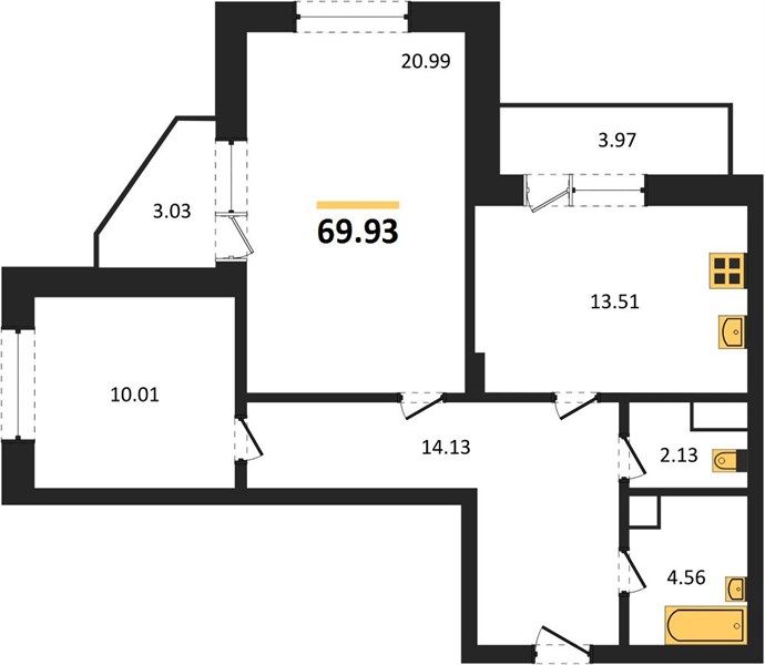 Продажа 2-комнатной новостройки, Владимир, Лакина ул,  2б