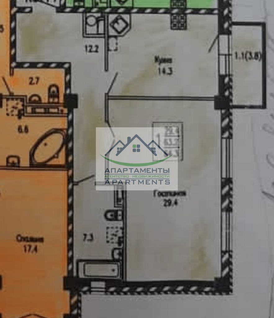 Продажа 1-комнатной квартиры, Пятигорск, Пестова ул,  3