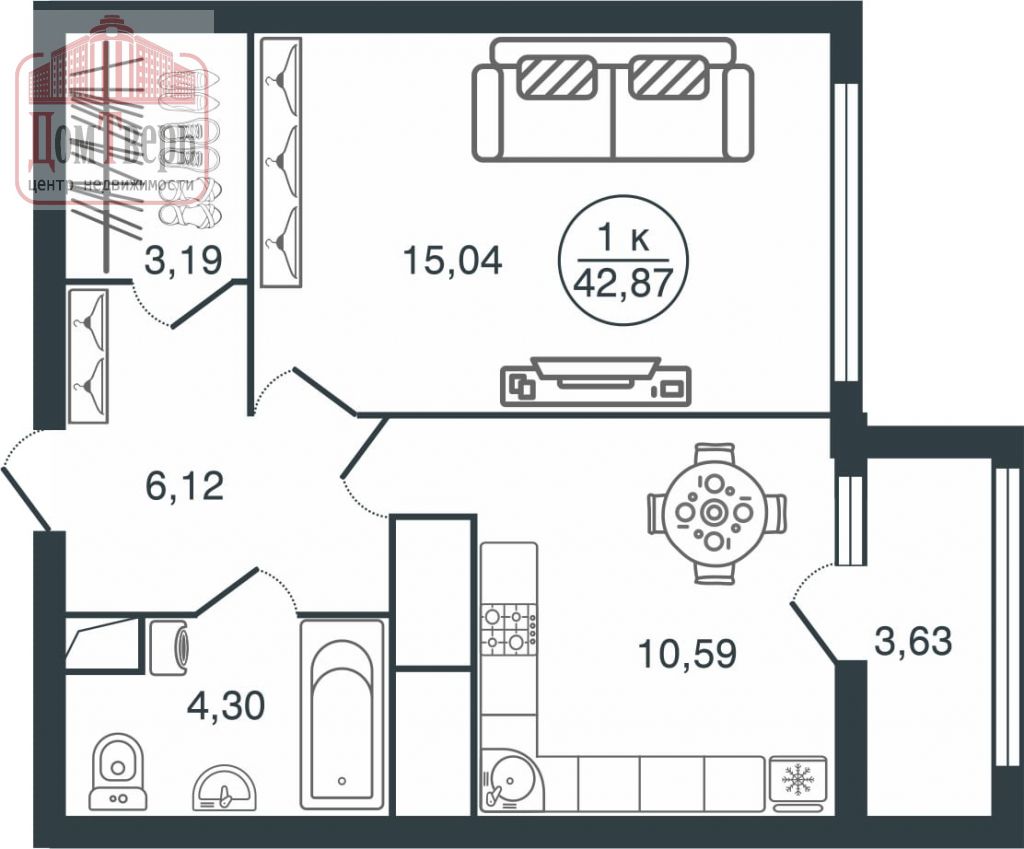 Продажа 1-комнатной новостройки, Тверь, Псковская ул,  3