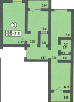 Продажа 3-комнатной новостройки, Оренбург, Победы пр-кт,  151/1