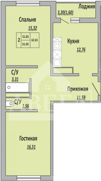 Продажа дома, 62м <sup>2</sup>, Оренбург, Поляничко ул.,  18