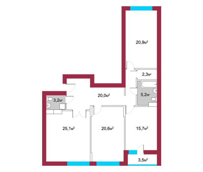 Продажа 3-комнатной новостройки, Тверь, Скворцова-Степанова ул,  15