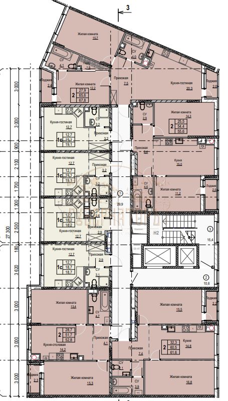 Продажа 2-комнатной новостройки, Тверь, Сергея Лоскутова ул,  2