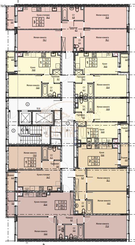 Продажа 2-комнатной новостройки, Тверь, Сергея Лоскутова ул,  2