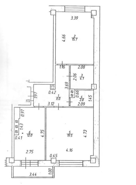 Продажа 2-комнатной квартиры, Смоленск, Шолохова ул,  4