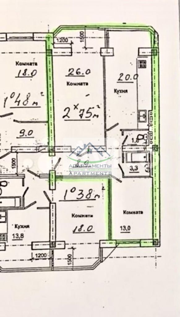 Продажа 2-комнатной квартиры, Пятигорск, Оранжерейная ул,  17к1