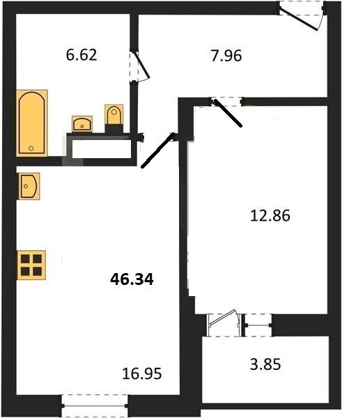 Продажа 1-комнатной новостройки, Владимир, Восточная ул,  7