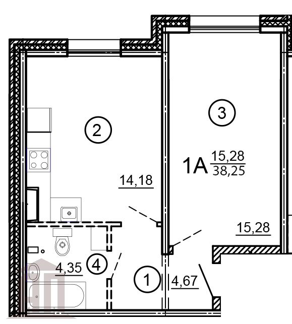 Продажа 1-комнатной квартиры, Тверь, Медовая ул,  9