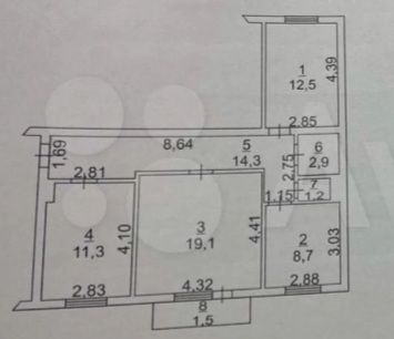 Продажа 3-комнатной квартиры, Батайск, Воровского ул,  19