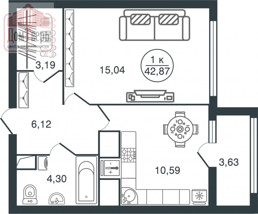 Продажа 1-комнатной новостройки, Тверь, Псковская ул,  3