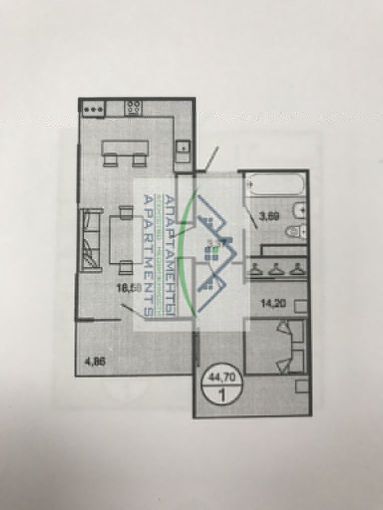 Продажа 1-комнатной квартиры, Пятигорск, Малиновского пер,  24