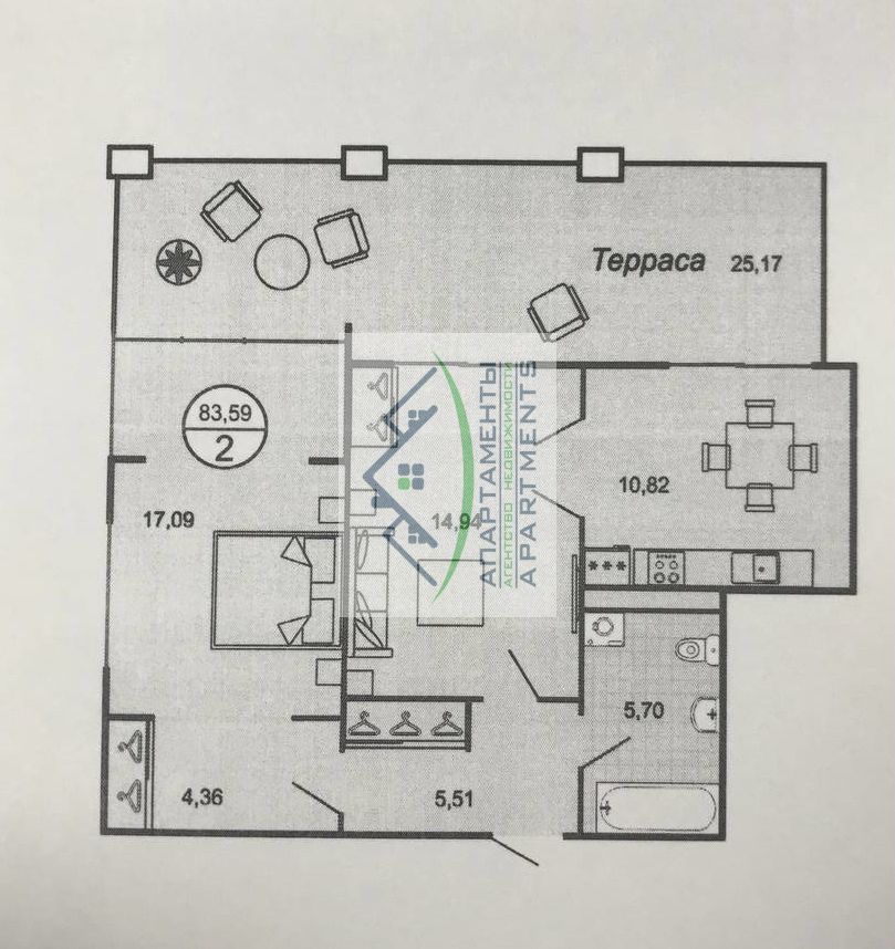 Продажа 2-комнатной квартиры, Пятигорск, Малиновского пер,  24