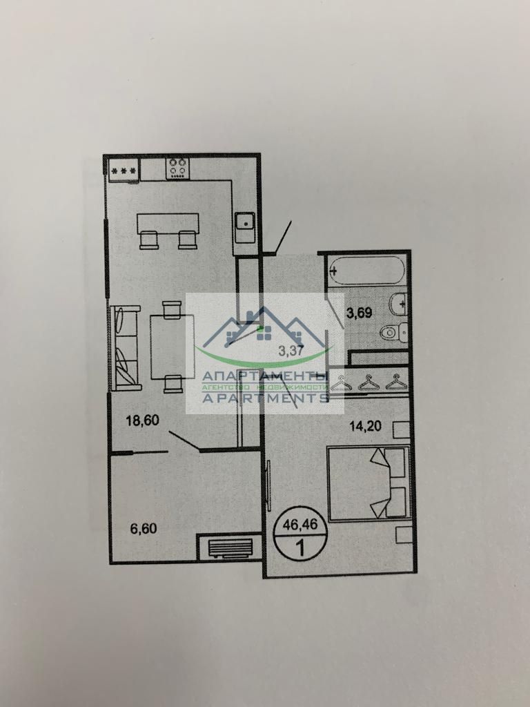 Продажа 1-комнатной квартиры, Пятигорск, Горячеводская ул