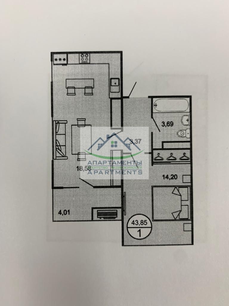 Продажа 1-комнатной квартиры, Пятигорск, Горячеводская ул
