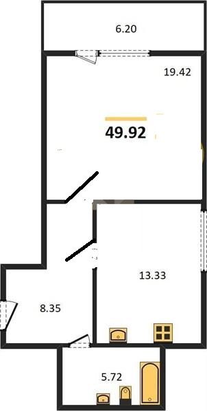 Продажа 1-комнатной новостройки, Владимир, Всесвятская ул,  3.1