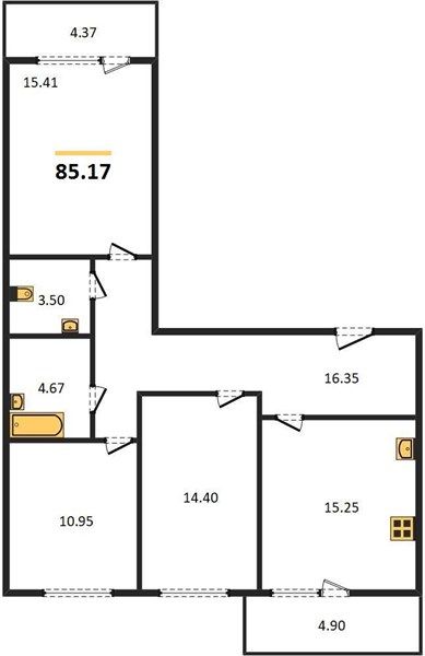Продажа 3-комнатной новостройки, Владимир, Всесвятская ул,  14к1