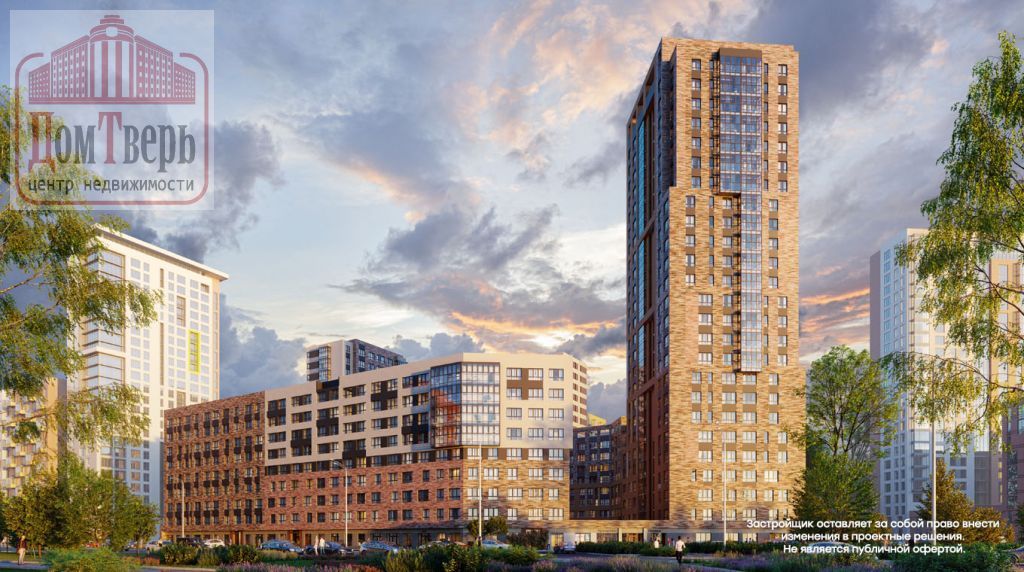 Продажа 1-комнатной новостройки, Тверь, Цветочная ул,  2