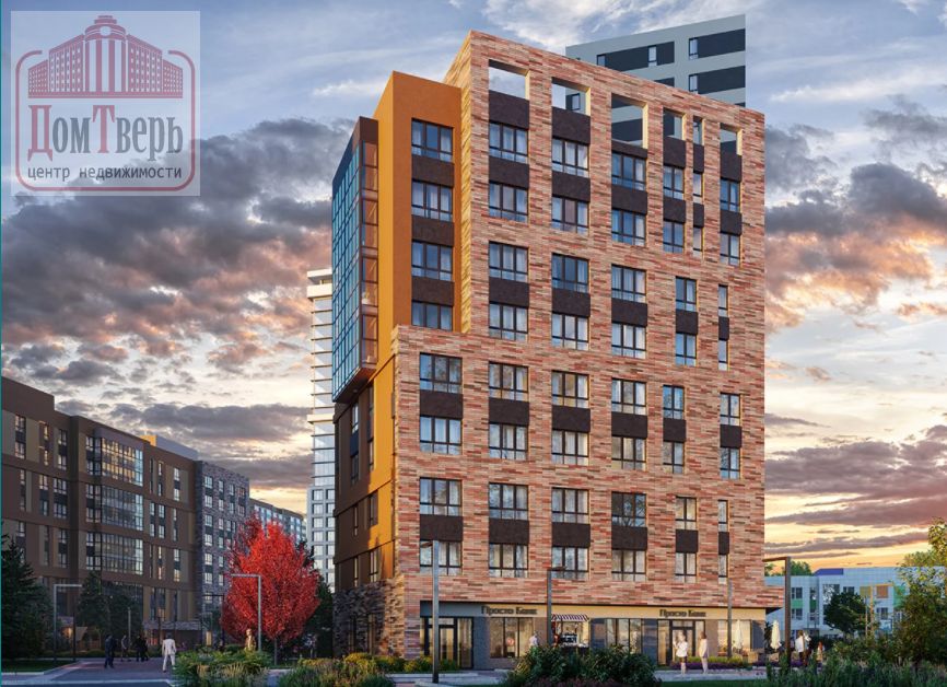 Продажа 1-комнатной новостройки, Тверь, Цветочная ул