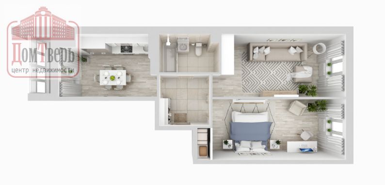 Продажа 2-комнатной новостройки, Тверь, Сергея Лоскутова ул