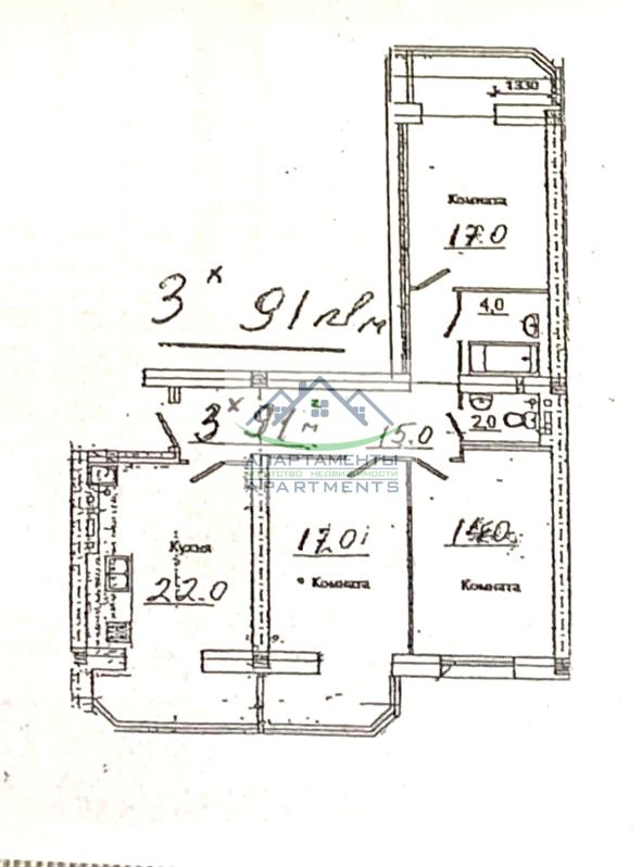 Продажа 3-комнатной квартиры, Пятигорск, Оранжерейная ул,  17к4