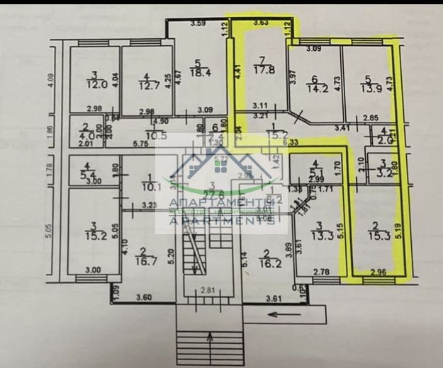 Продажа 3-комнатной квартиры, Иноземцево, Тихая ,  18