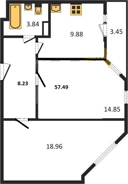 Продажа 2-комнатной новостройки, Владимир, Гвардейская ул,  14