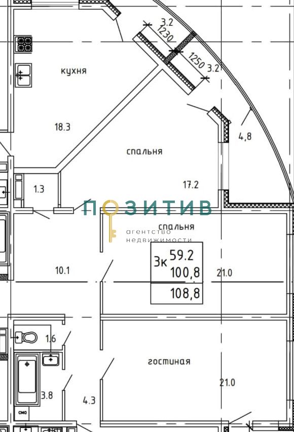 Продажа 3-комнатной квартиры, Пятигорск, 295 Стрелковой Дивизии ул,  1