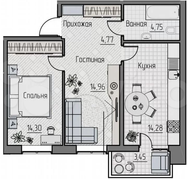 Продажа 2-комнатной квартиры, Батайск, Комсомольская ул,  131А