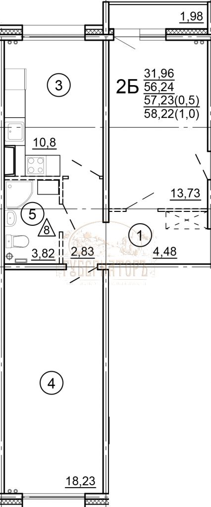 Продажа 2-комнатной квартиры, Тверь, Новочеркасская ул,  49