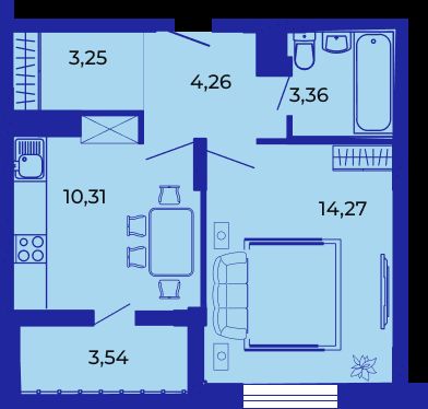 Продажа 1-комнатной квартиры, Брянск, им. О.С. Визнюка ул,  18