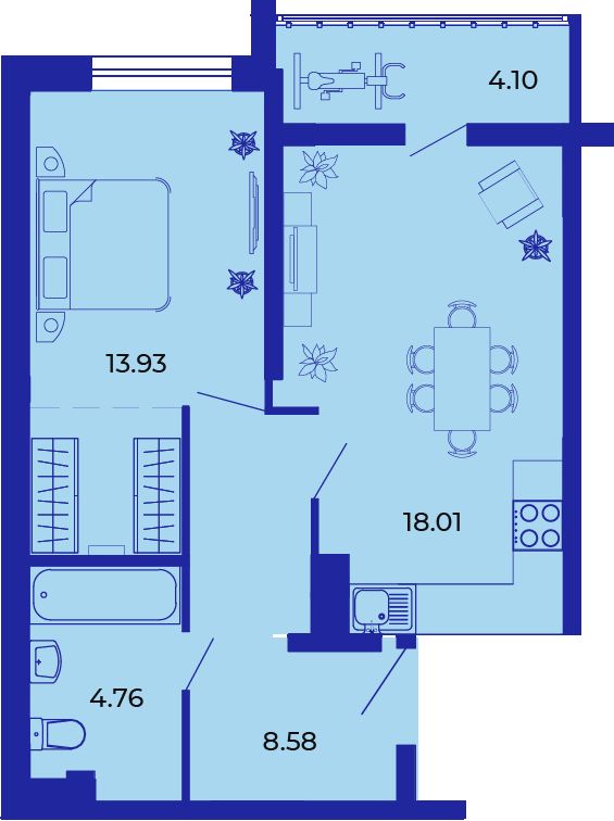 Продажа 1-комнатной квартиры, Брянск, им. О.С. Визнюка ул,  18