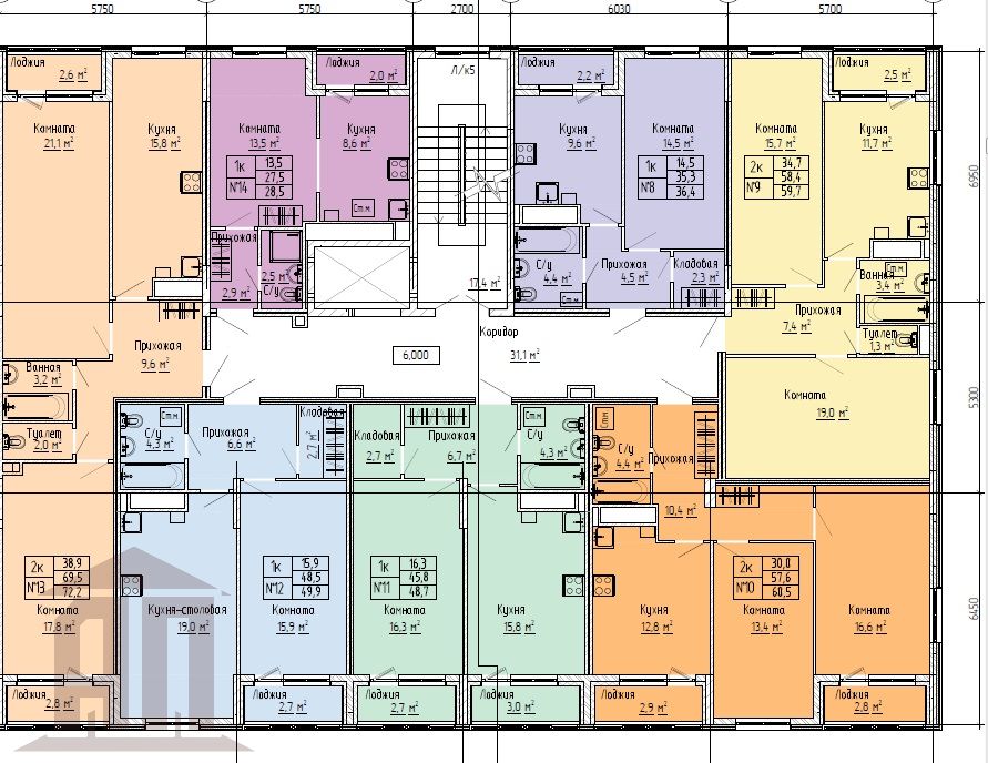 Продажа 2-комнатной новостройки, Тверь, 15 лет Октября ул,  52