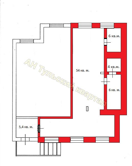 Аренда коммерческой недвижимости, 73м <sup>2</sup>, Тула, Петровская ул,  4