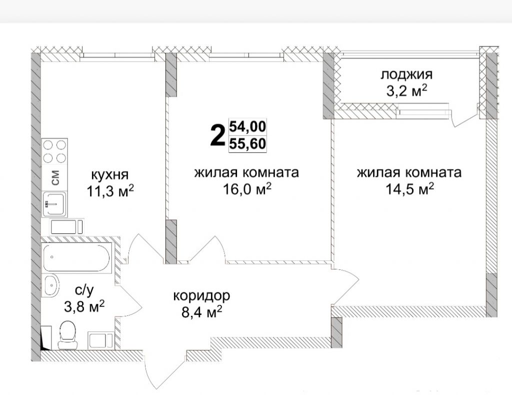 Продажа 2-комнатной новостройки, Нижний Новгород, Коломенская ул