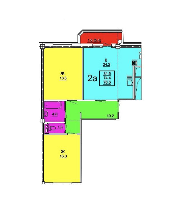 Продажа 1-комнатной новостройки, Пятигорск, Пальмиро Тольятти ул,  45