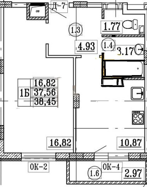 Продажа 1-комнатной новостройки, Владимир, Родионовка ул,  18
