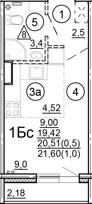 Продажа 1-комнатной квартиры, Тверь, Новочеркасская ул,  48