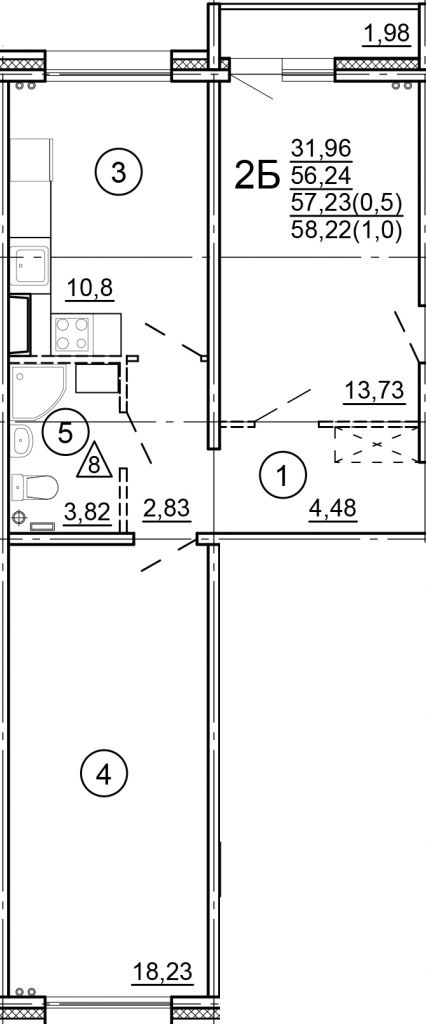 Продажа 2-комнатной квартиры, Тверь, Новочеркасская ул,  48