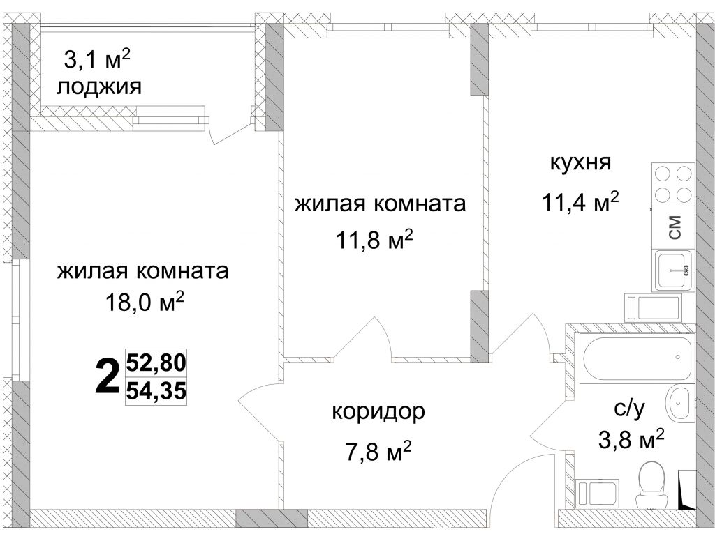 Продажа 2-комнатной новостройки, Нижний Новгород, Коломенская ул,  8 к 4