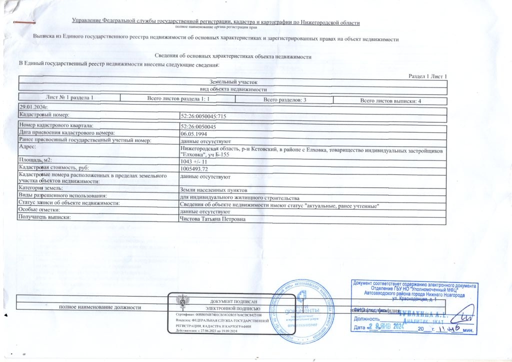 Продажа участка, Нижегородская