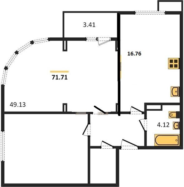 Продажа 2-комнатной новостройки, Владимир, Горького ул,  87